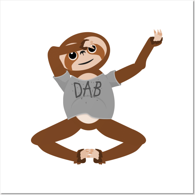 Sloth Dabbing Wall Art by mailboxdisco